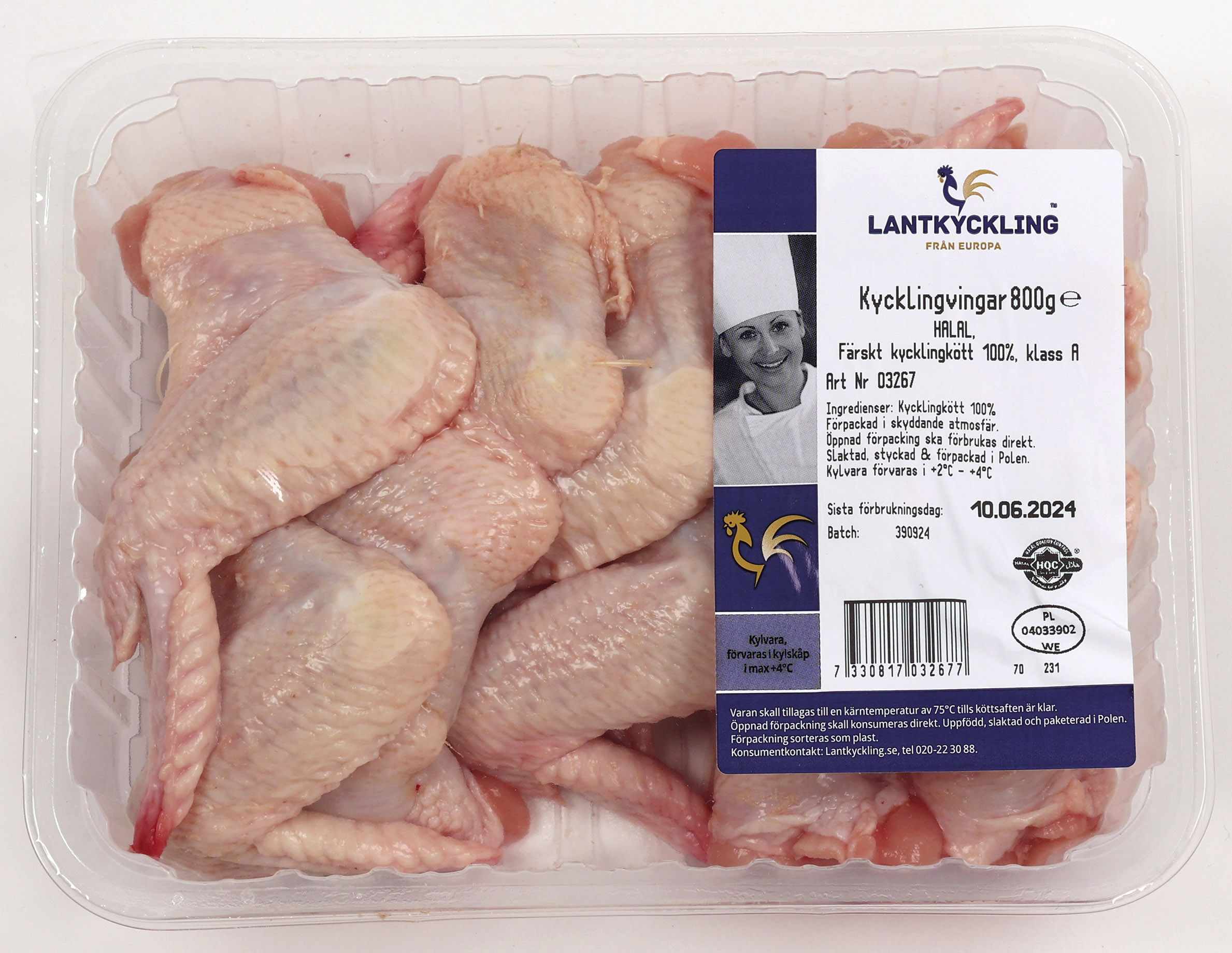 Lantkyckling Kycklingvingar 800g